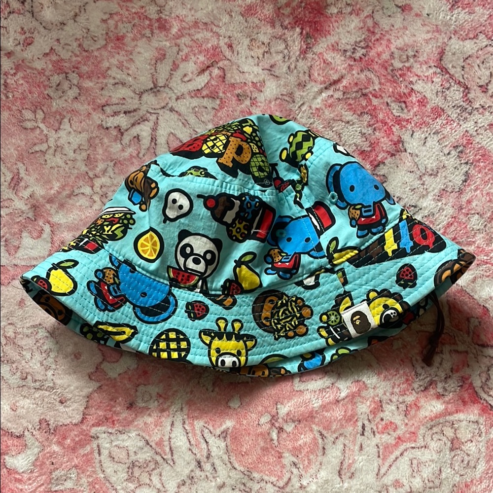 Bape Print Bucket Hat - Blue